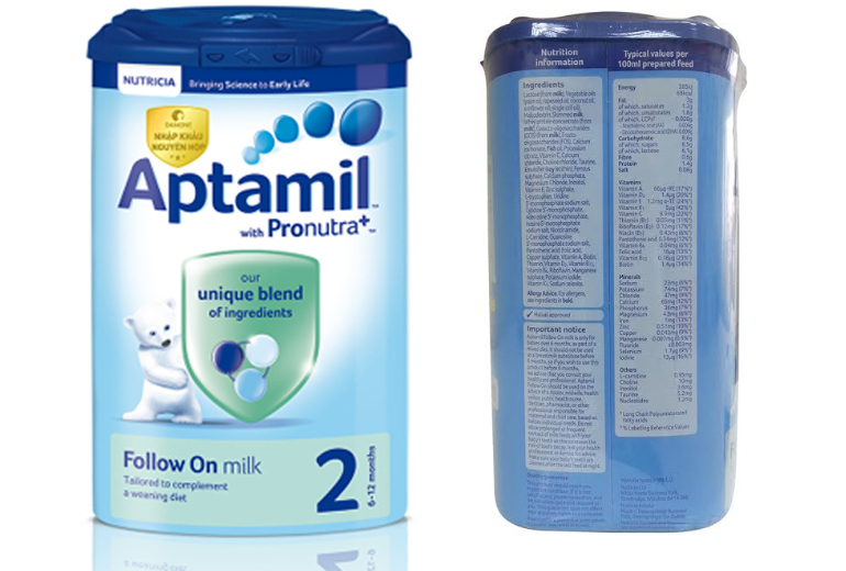 Sữa Aptamil Anh số 2 dùng cho trẻ mấy tháng tuổi